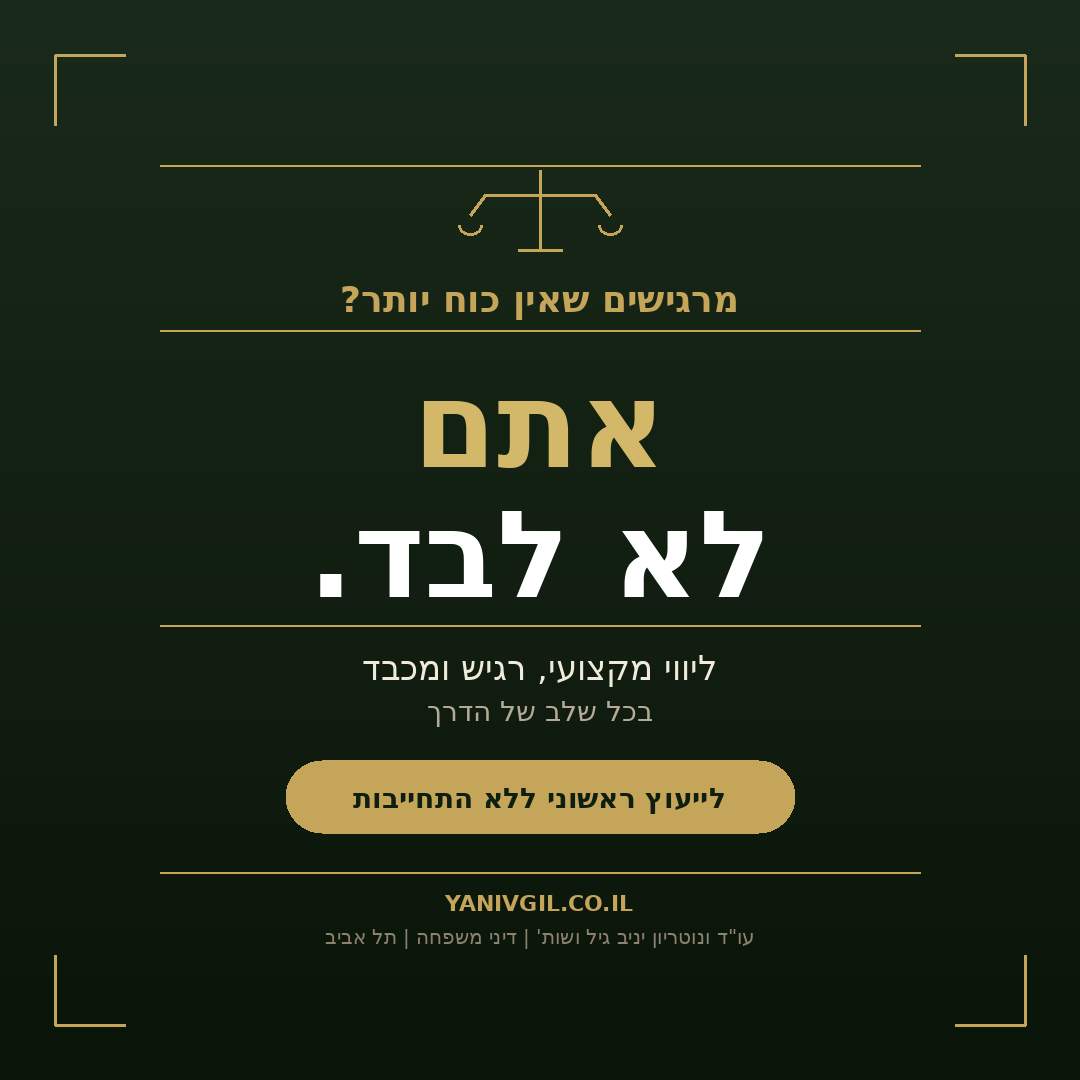 Адвокат по семейным делам | Адвокат и нотариус Янив Гиль