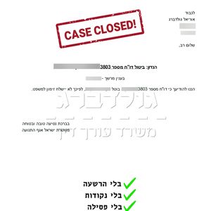 דוח תנועה מבוטל