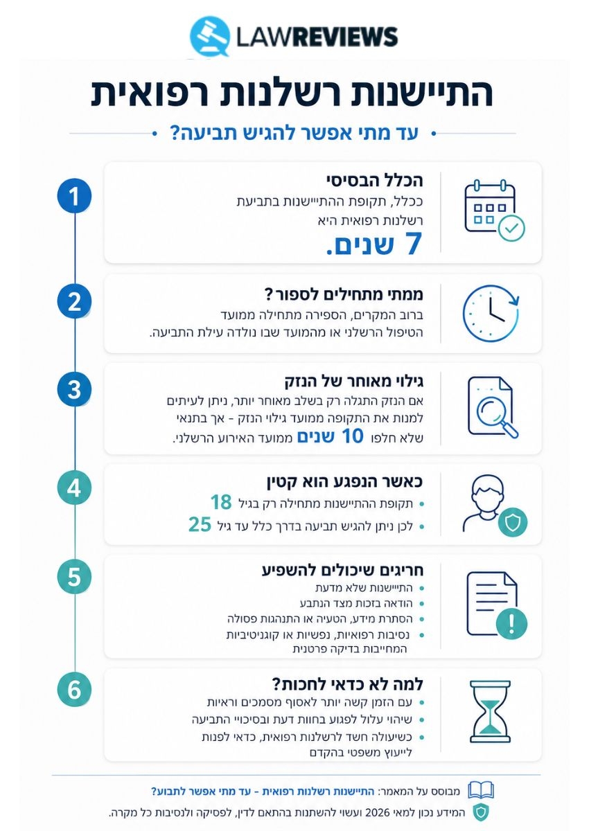 התיישנות רשלנות רפואית התיישנות רשלנות רפואית